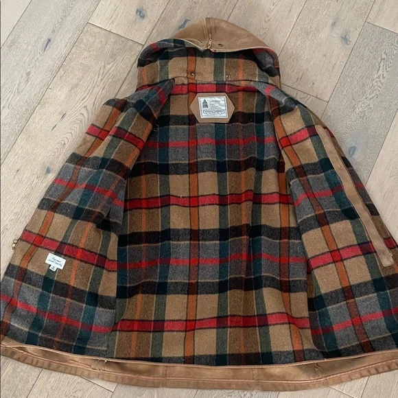 London Fog | Rare Vintage Suede Toggle Duffle Coat - Picture 7 of 12